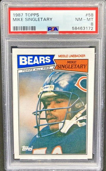 1987 Topps Mike Singletary #58 *PSA 8 NM-MT* - 7x All-Pro Bears HOF LB