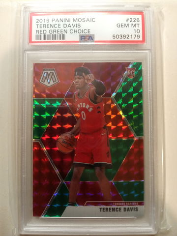 2019-20 Mosaic Terence Davis Red Green RC PSA 10