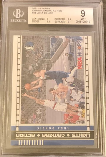 2021-22 Panini NBA Hoops Lights Camera Action Luka Doncic #24 Graded BGS 9 MINT 🏀