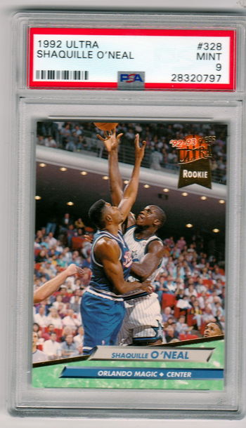 1992 Ultra Shaquille O'Neal PSA 9 Mint