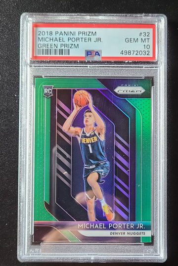 2018 Prizm Green Michael Porter JR. PSA 10.