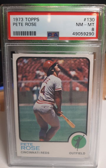 1973 Topps Baseball #130 Pete Rose PSA 8