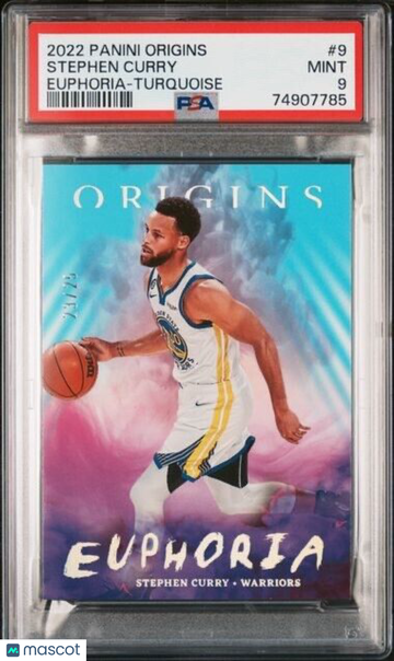 2022 Panini Origins Stephen Curry #9 Turquoise Parallel/Variety Insert PSA 9