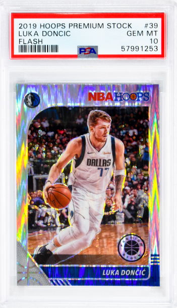2019 Luka Doncic Hoops Premium Stock Flash #39 PSA 10