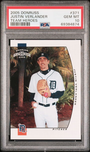 2005 Donruss Team Heroes Justin Verlander #371 PSA 10