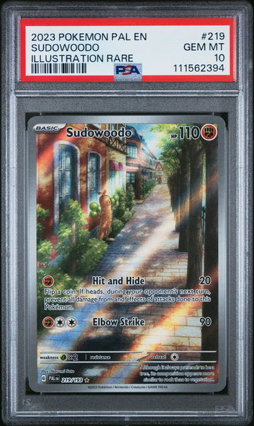 2023 Pokemon Paldea Evolved Illustration Rare Sudowoodo #219 PSA 10