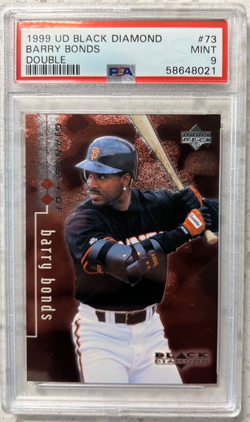 1999 UD Black Diamond BARRY BONDS Double #73 Diamond #/3000 Psa 9 Mint Low Pop Giants 