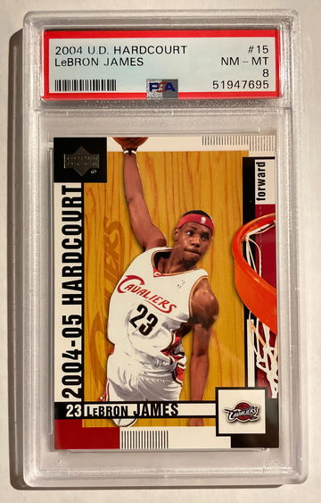 Lebron James 2004 UD HardCourt PSA 8
