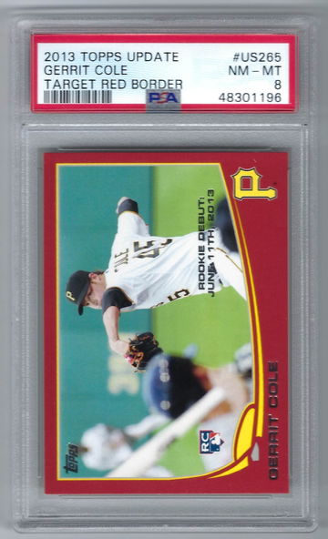 2013 Topps Update Gerrit Cole RC US265 Target Red Border PSA 8 Yankees