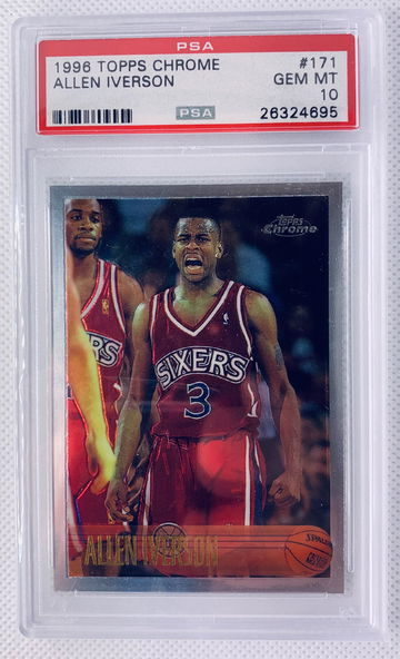 1996 Topps Chrome #171 Allen Iverson PSA 10