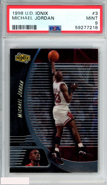 1998 UPPER DECK IONIX MICHAEL JORDAN #3 CHICAGO BULLS HOF PSA 9 MINT