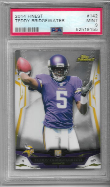 2014 Finest TEDDY BRIDGEWATER RC Rookie PSA 9 Mint