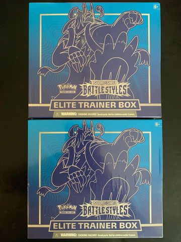 (2) Sword & Shield Battle Styles Blue ETB