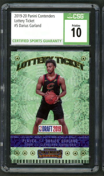 2019 Panini Contenders Lottery Ticket Darius Garland Rookie Rc #5 CSG 10 Pristine Cleveland Cavaliers