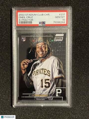2022 Stadium Club Chrome Oneil Cruz #237 X-fractor Rookie PSA 10 Gem Mint