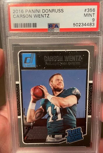 2016 Donruss Carson Wentz PSA 9