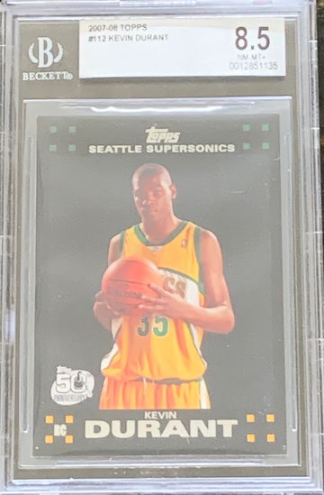 2007 Topps Kevin Durant Black #112 BGS 9