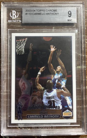 2003 Topps Chrome Carmelo Anthony BGS 9 