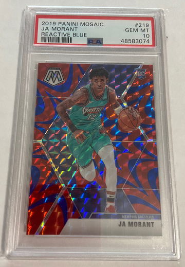 2019 Mosaic Grizzlies Ja Morant Reactive Blue PSA 10
