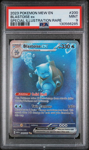 2023 Pokemon Scarlet and Violet 151 Special Illustration Rare Blastoise Ex #200 PSA 9