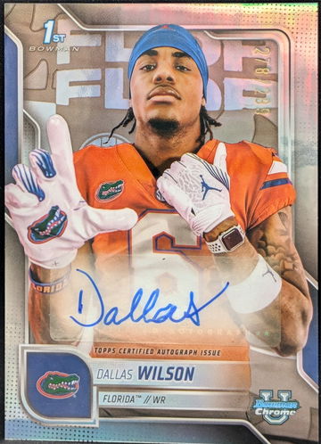 2025 Bowman Chrome University Autograph Refractor #BCA-DWI Dallas Wilson /299