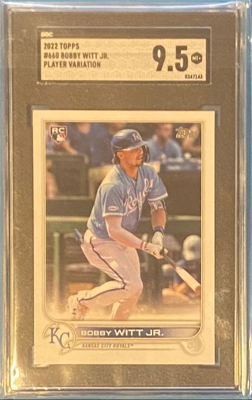 2022 Topps Bobby Witt Jr.  #660 - SP Short Print Photo Variation - SGC 9.5 Kansas City Royals