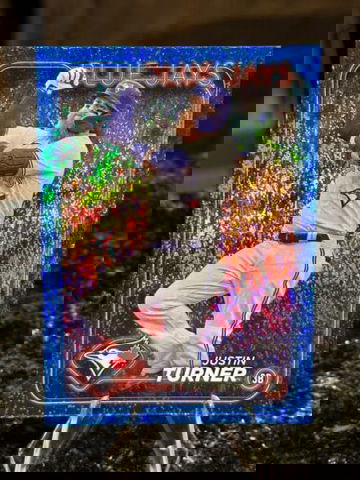 2024 Topps Series 2 JUSTIN TURNER Blue Holofoil Foil #/999 Blue Jays