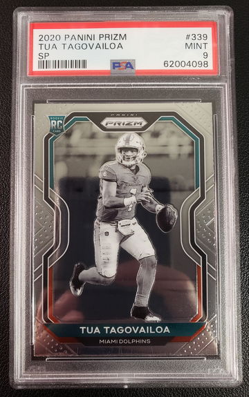 Tua Tagovailoa SP Black & White Negayive 2020 Panini Prizm PSA 9