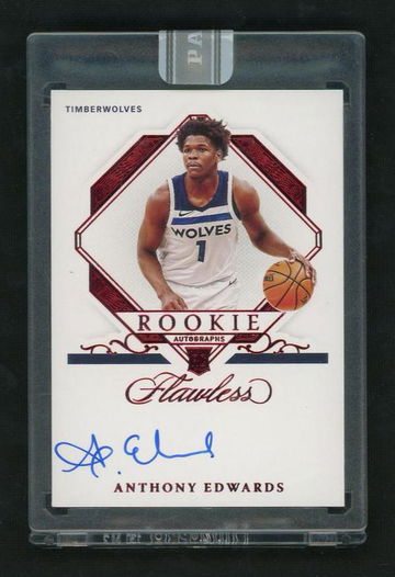 2020-21 Panini Flawless Rookie Autographs Anthony Edwards #FRA-ANT Auto 1/1