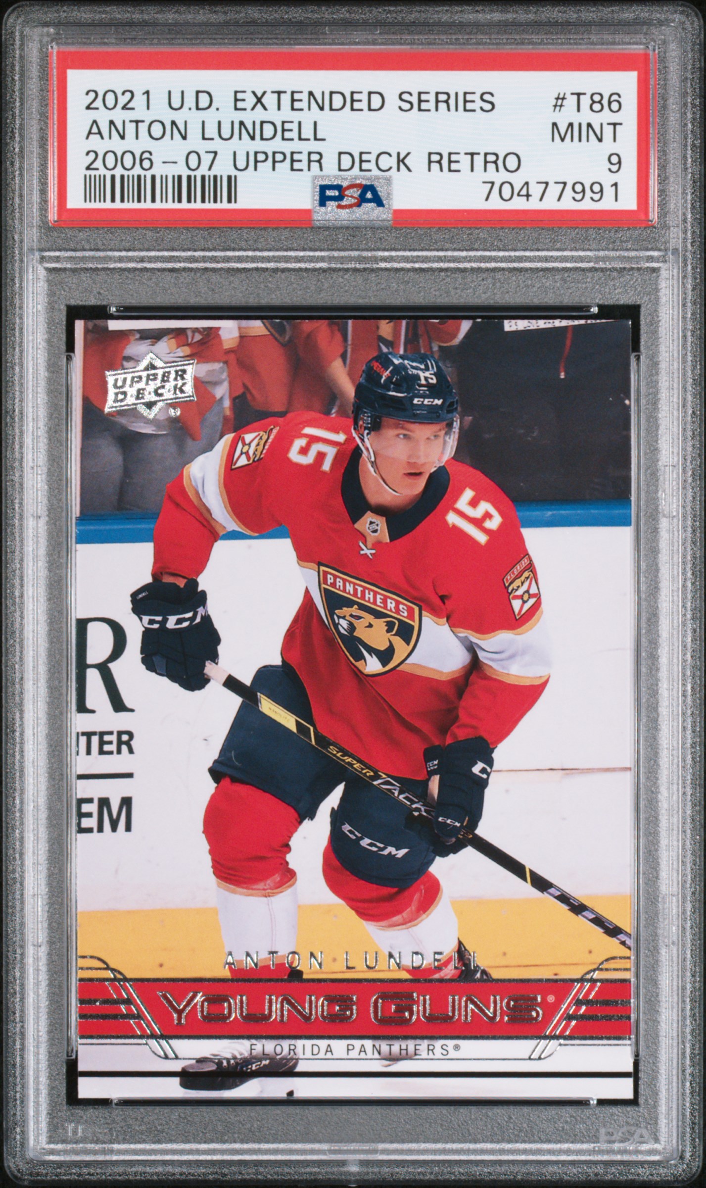 2021 Upper Deck Extended Series 2006-07 Upper Deck Retro Anton Lundell PSA 9
