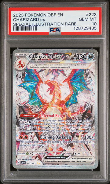 2023 Pokemon Scarlet and Violet Obsidian Flames Special Illustration Rare Charizard Ex #223 PSA 10