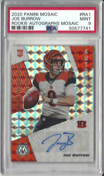 Joe Burrow 2020 Panini Mosaic Rookie Autograph Auto