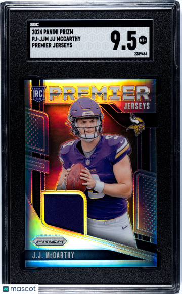 2024 Panini Prizm JJ Mccarthy #PJ-JJM Premier Jerseys SGC 9.5