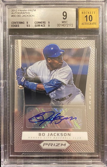 2012 Panini Prizm Autographs #BO Bo Jackson BGS 9/10