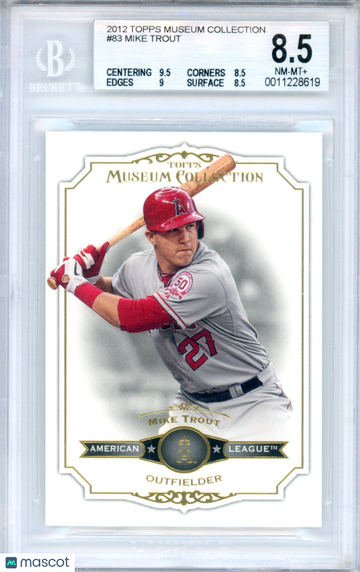 2012 Topps Museum Collection Mike Trout #83 BGS 8.5