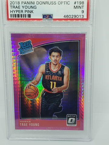 2018-19 trae young optic hyper pink psa 9