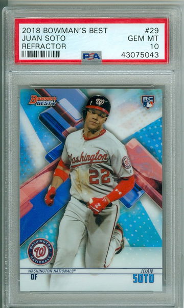 Juan Soto 2018 Bowman's Best Refractor RC PSA 10