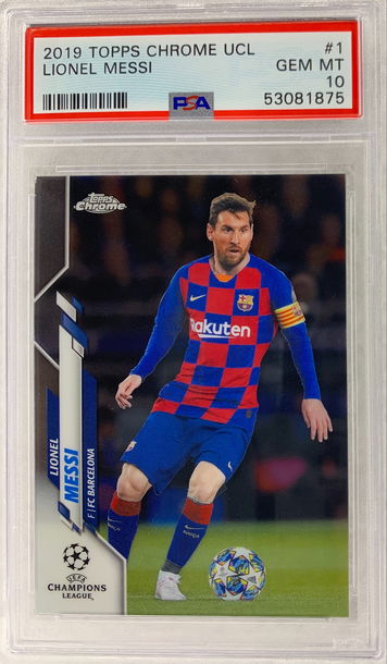 Lionel Messi 2019 TOPPS CHROME UCL PSA 10 Gem Mint