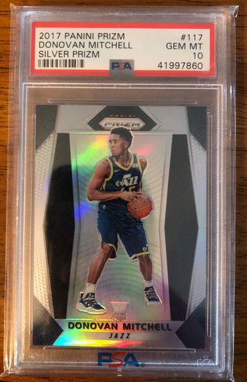 PSA 10 Donovan Mitchell 2017 Panini Prizm Silver #117 Rookie Card