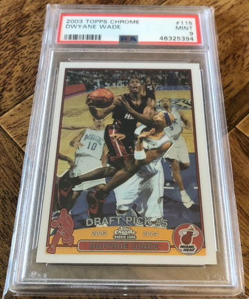 Dwyane Wade 2003 Topps Chrome Rookei #115 PSA 9 Mint