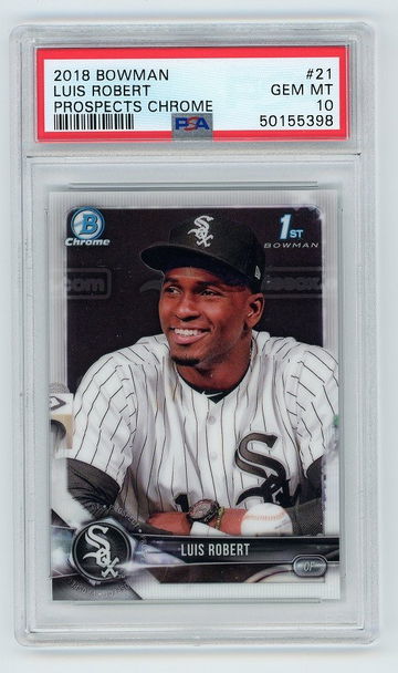 2018 Bowman Chrome 1st Luis Robert PSA GEM MT 10