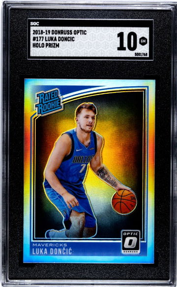 SGC 10 gem mint 2018 Luka Doncic optic rated rookie holo 