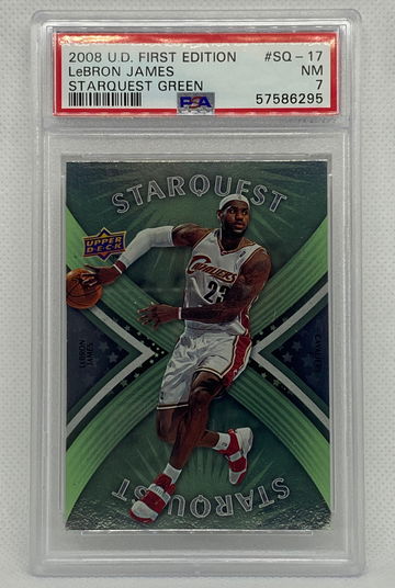 Lebron James Upper Deck First Edition Starquest Green PSA 7