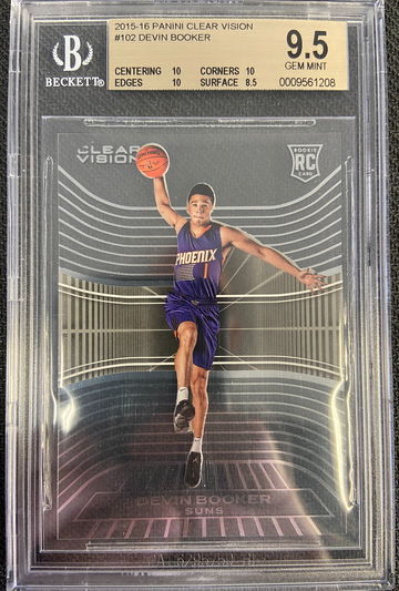 2015-16 PANINI CLEAR VISION #102 DEVIN BOOKER BGS 9.5 GEM MINT