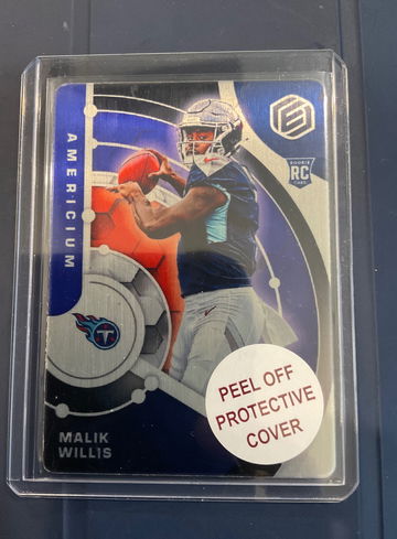 Malik Willis 2022 Panini Elements Metal americium Rookie Card! 76/95!