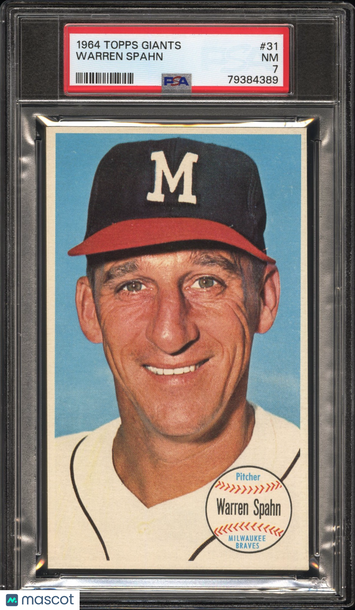 1964 Topps Giants Warren Spahn #31 PSA 7