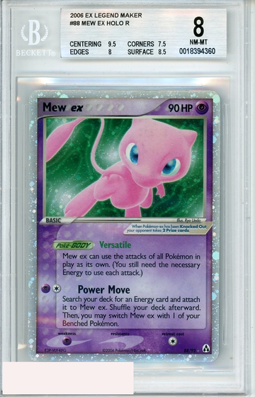 2006 POKEMON EX LEGEND MAKER MEW EX HOLO R #88 BGS 8