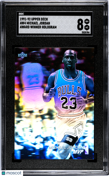 1991 Upper Deck Michael Jordan #AW4 Award Winner Hologram SGC 8