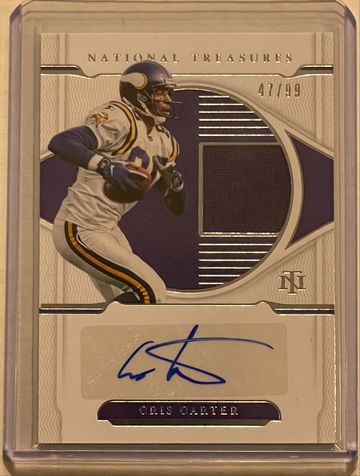 2021 National Treasures Cris Carter autograph 47/99