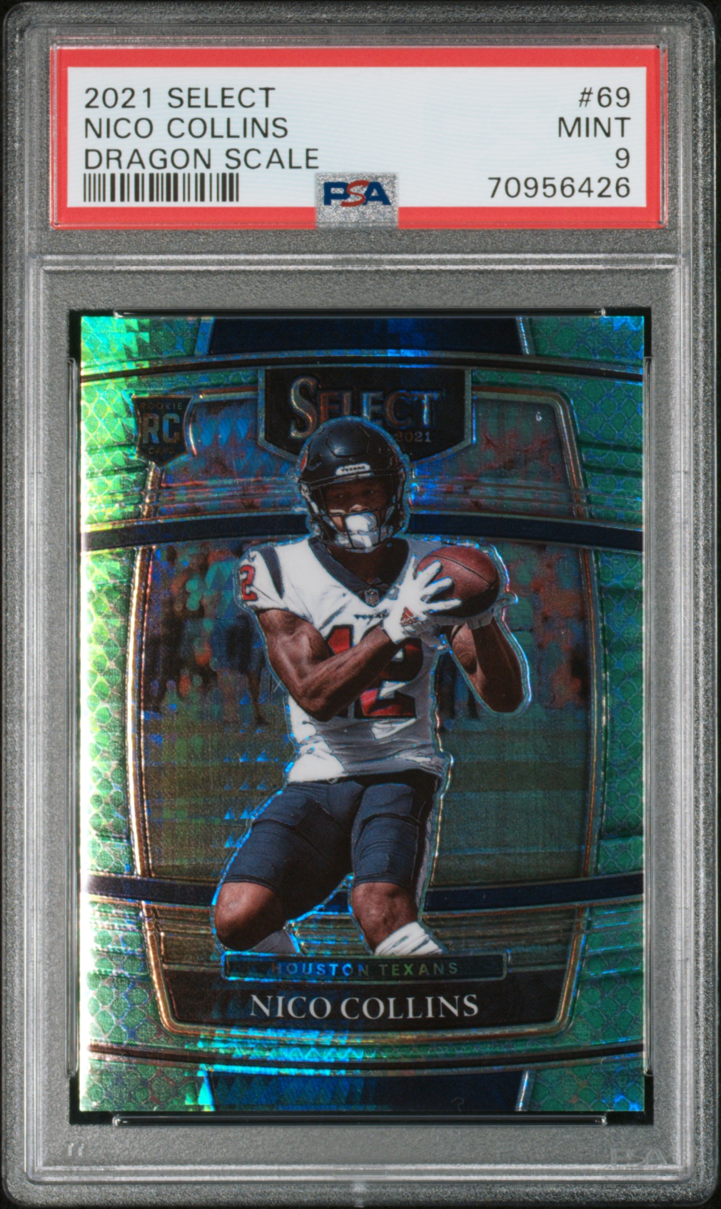 2021 Select Nico Collins Dragon Scale #37/89 - PSA 9